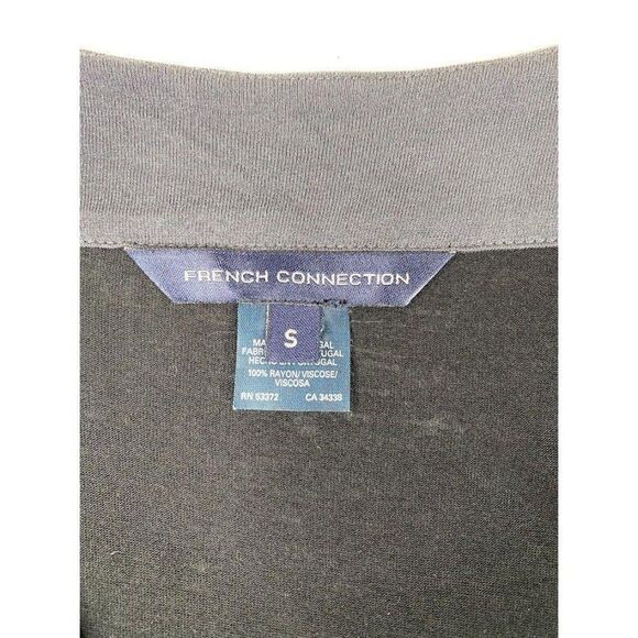 ‎French Connection Black Top Surplice Wrap Dolman S - Picture 5 of 7